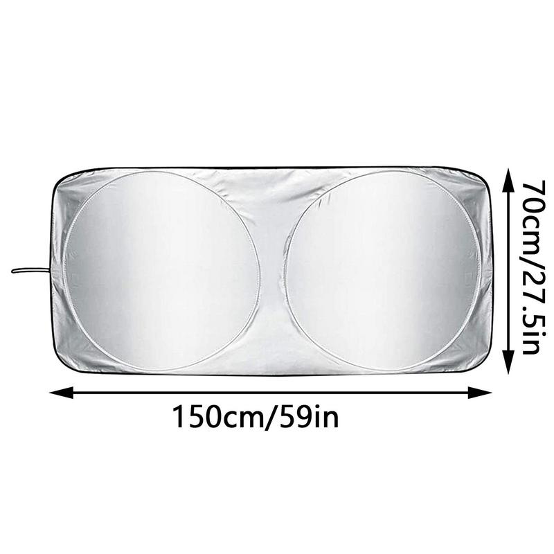 Солнцезащитный козырек для лобового стекла, серебристый, универсальный, для внедорожников, передний и задний козырек, солнцезащитный козырек для лобового стекла, защита от ультрафиолетового излучения, защита от солнца на окна автомобиля
