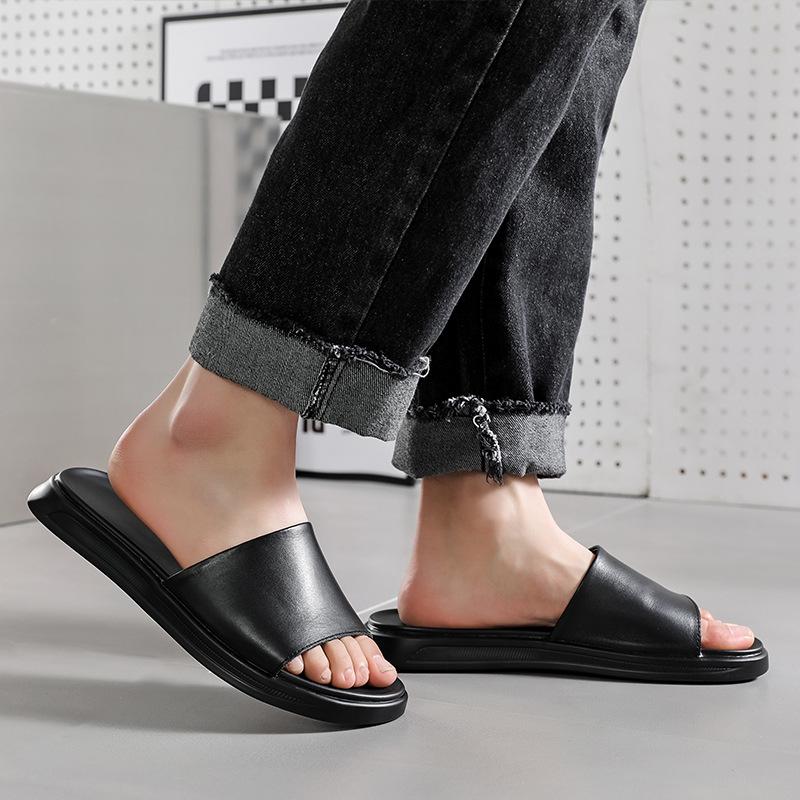 Мужские летние тапочки с мягкой подошвой, нескользящие, дышащие, повседневные тапочки 1400-W