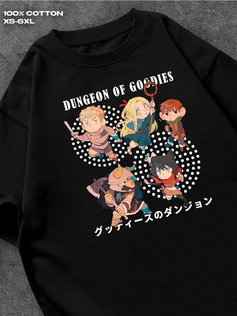 Dungeon of Delights black T‑shirt Mens Tshirt Womens Tshirts with Letters Print Short Sleeves T-Shirt Casual Street Tee Shirt Top