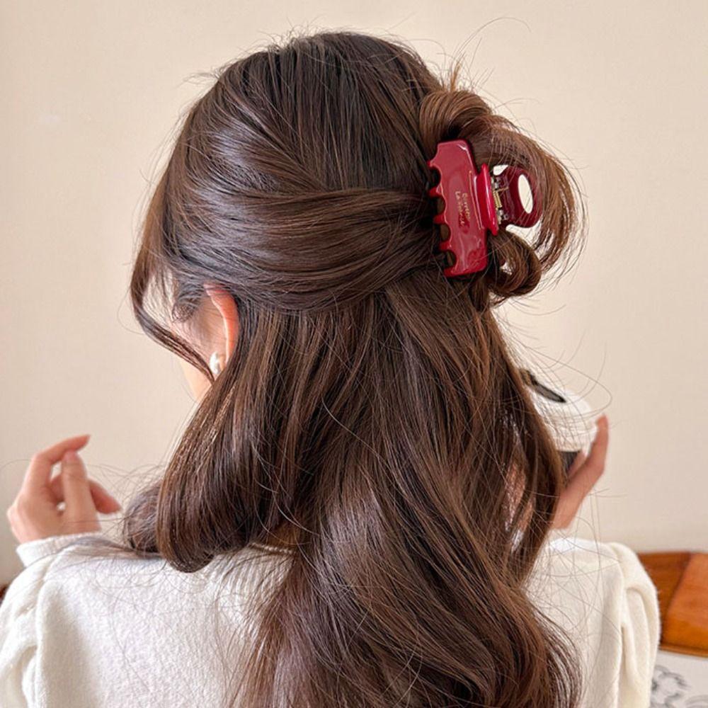 Hair Clip Acrylic Hair Claw Geometrric Women Shark Clip Gifts Square Hair Claw Party