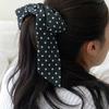 Geegee Dot Ribbon Scrunchie - Black
