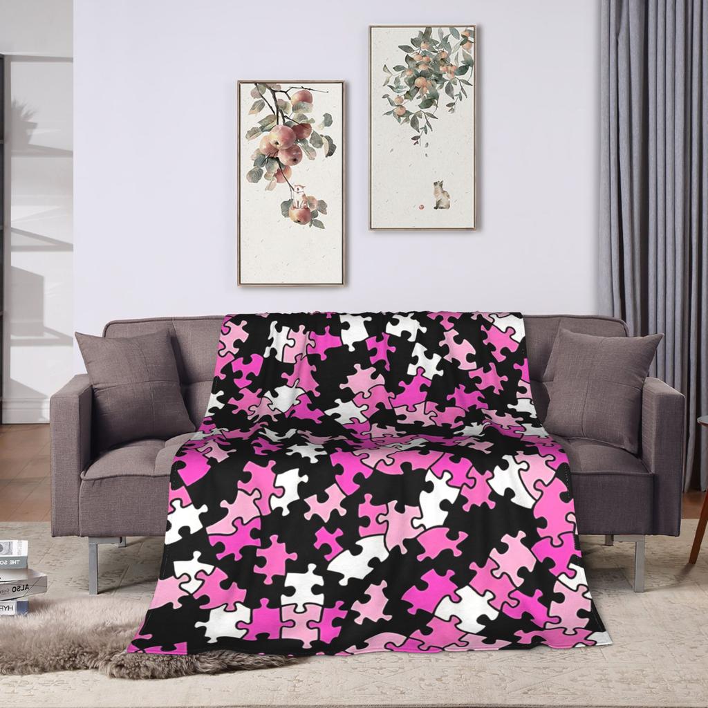 Puzzle Camouflage Pattern Flannel blankets Winter Super Soft Throw blanket for Kids Home Decor Bedspread Sofa Bed Cover