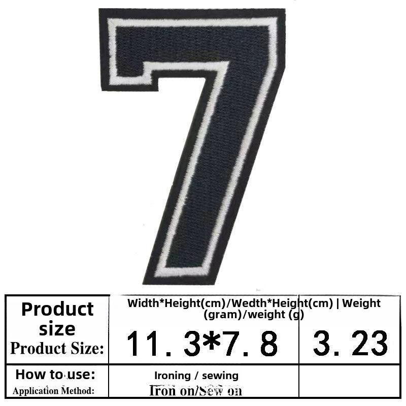 Вышитый алфавит и цифры нашивка на рукаве из джерси