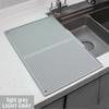 Non-Slip Silicone Kitchen Counter Mat: Drain, Insulation, Anti-Scald Coaster for Pots & Bowls.