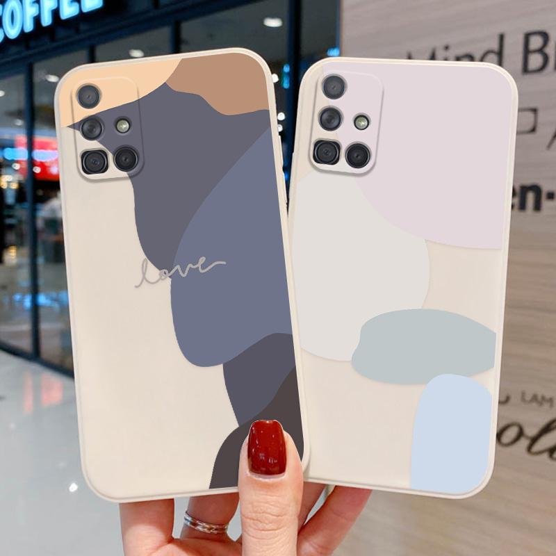 Силиконовый чехол для телефона Samsung S22 Ultra S20 FE S21 Красочный чехол для Samsung Galaxy A 12 A32 A51 A52 A52S 5G A71 A53 A33 A21S A31 A72 A50S Shell