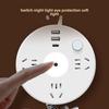 Умная розетка с несколькими отверстиями и USB-ночником для дома и офиса