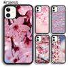 Цветочный чехол для телефона с вишневым цветением для iPhone 17 Air 16 15 14 plus 12 13 pro max coque Оболочка Fundas