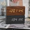 Модернизированная модель зарядки ПВХ Деревянные часы Цифровые электронные часы Будильник для сна Студенческий будильник
