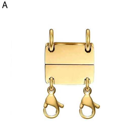 Многослойная застежка для ожерелья, магнитный разделитель для ожерелья, женский, золотистого и серебристого цвета, для нескольких ювелирных изделий, застежка для многослойного ожерелья