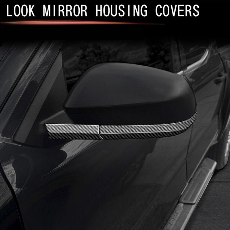 Car Side Rear View Mirror Trim Strip Stickers For Toyota TACOMA 2024 Car Exterior Accessories Component Carbon Fiber