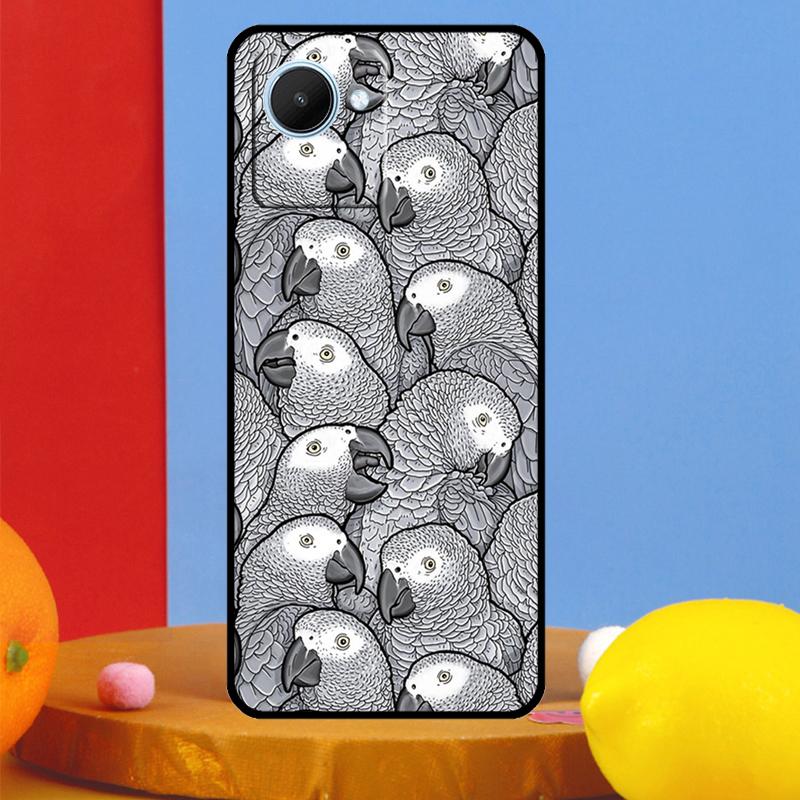 Африканский серый попугай Для Realme 14 Pro Plus 10 11 12 13 15 Pro C67 C65 C63 C61 C55 C53 C51 C71 C75 GT7 Pro Чехол