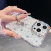 Flash Diamond Phone Case for Apple 16e Case for IPhone14promax Simple Transparent Bracket 14plus Set