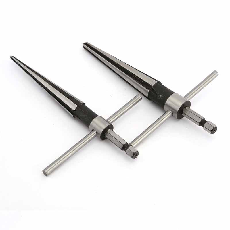 Metal Electric Drill Reamer 3-16mm T-type Hand Taper Reamer Woodworking Hole Opener Chamfering and Reamer Cutting Tool