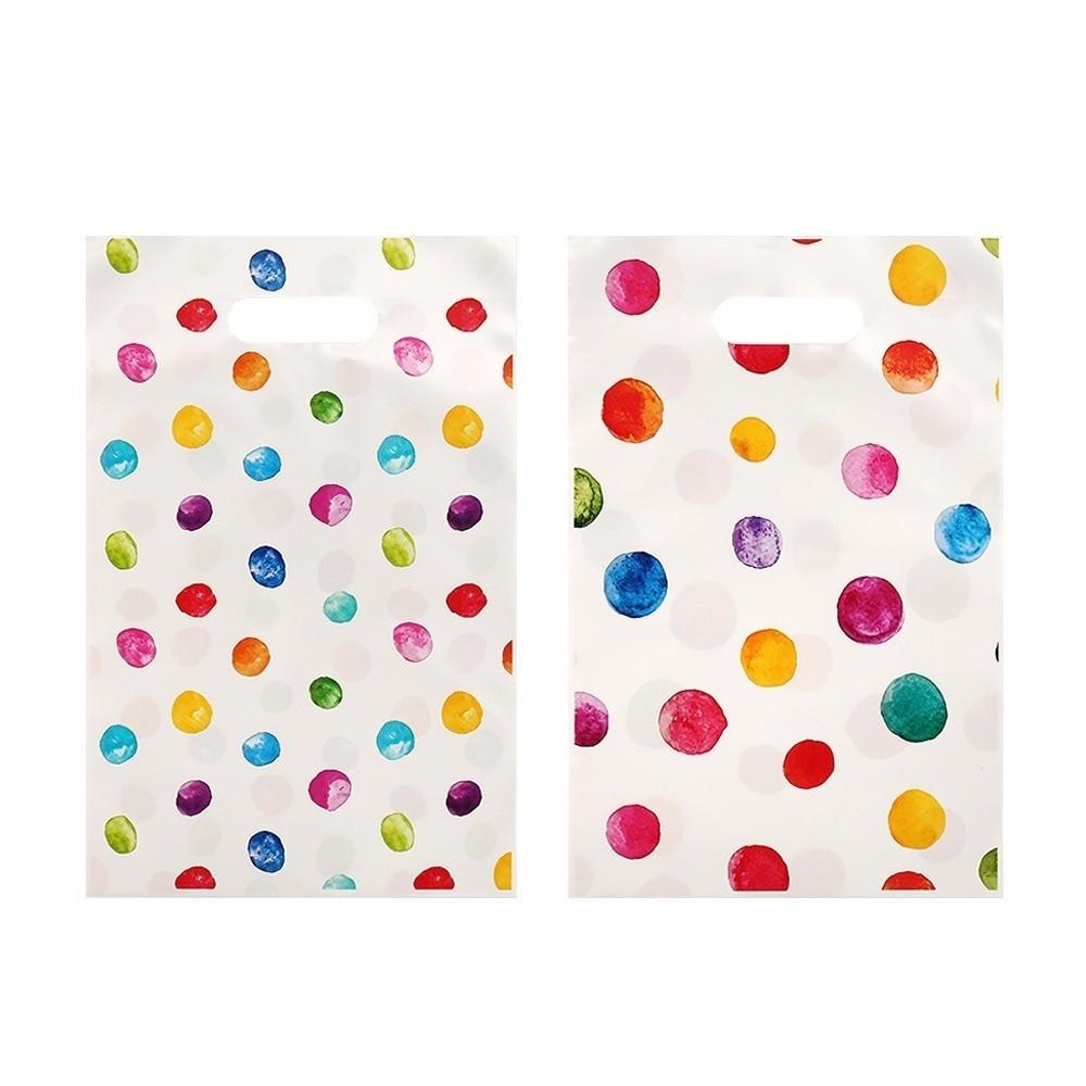 50Pcs Portable Size Party Favor Bags Colorful Gift Bags High Quality Handheld Bags Birthday Party