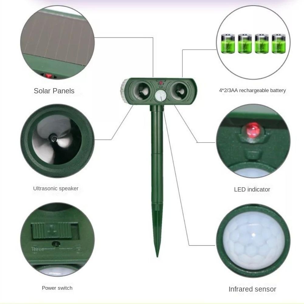 Solar Dog Cat Deterrent Waterproof Pest Repeller New Infrared Cat Repeller Outdoor