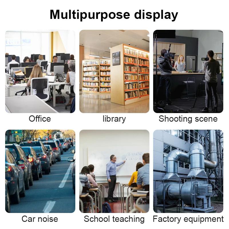 Цветной экран цифровой измеритель уровня звука измеритель уровня звука измеритель уровня звука аккумулятор/зарядка 30-130 дБ A/C взвешенный децибел измеритель шума