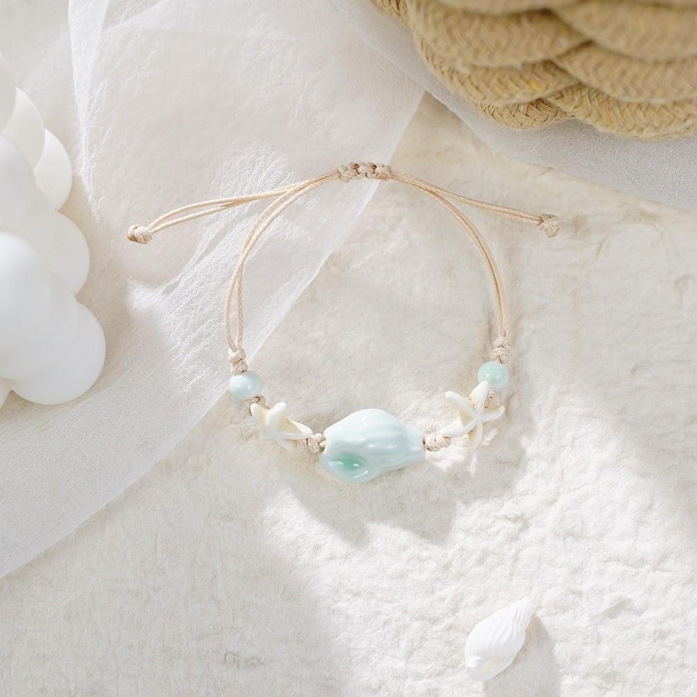 Бисерные браслеты-манжеты «Морская звезда» Богемный браслет-обертка с подвесками Ручная цепочка Новые браслеты из ракушек Конха Подарки