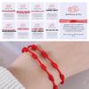 Tibetan With Adjustable Clasp Jewelry Red String Bracelet Red Rope Weave Bangle 7 Knots Bracelet
