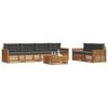 Outdoor Sofa Set with Cushions 7 pcs Natural and Anthracite