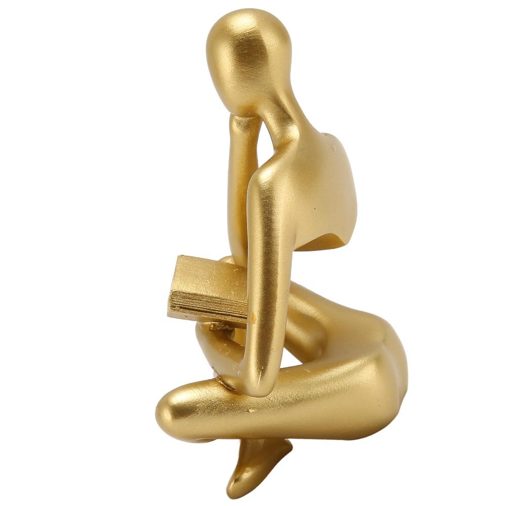 Resin Resin Thinker Desktop Statue Bookshelf Decorative Figurine Hotel Interior Display Piece