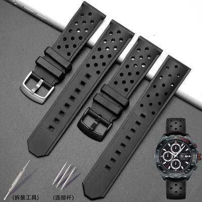 Для TAG Heuer ремешок для часов F1 серии стальная пряжка Caz2011 Seiko Citizen дышащий силиконовый 22 мм черный красный оранжевый ремешок для часов