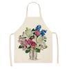Home Decor Kitchen Dining Room Cooking Bib Aprons Linen Floral Pattern Women's Aprons