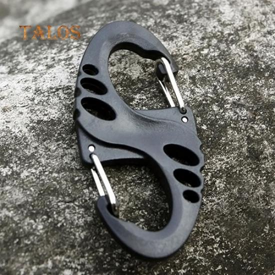 Talos 5 шт. практичный уличный S-образный пружинный крючок-карабин для кемпинга и пешего туризма, брелок с крючком-крючком