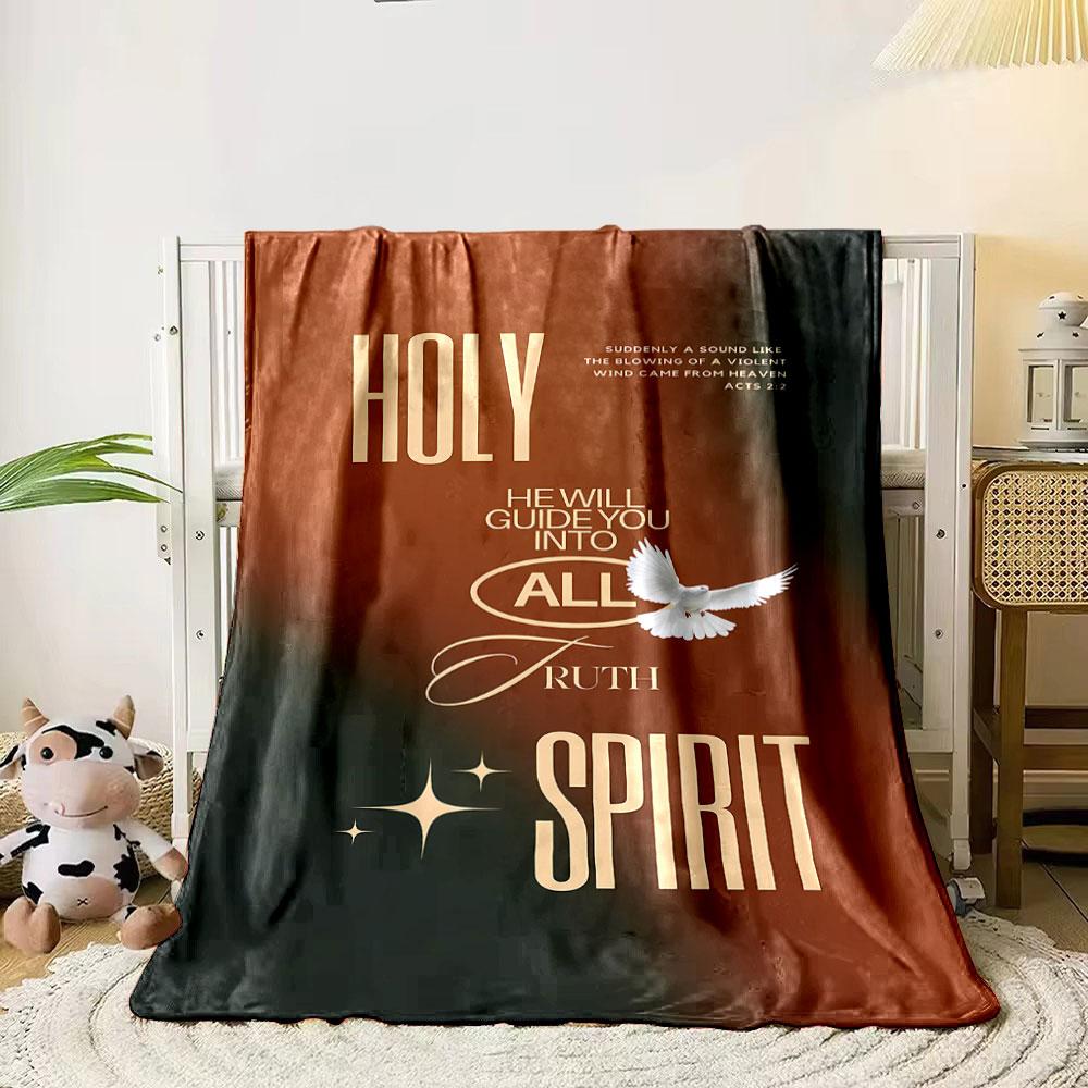 Holy Spirit Dove Blanket Printed Blanket for Living Room Bed Couch lunch break Soft Cozy Blanket for Friend's festival Gift