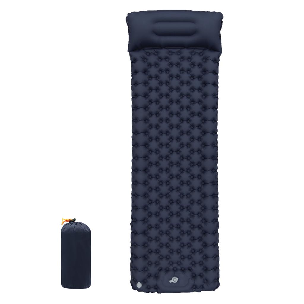 Self Inflate Backpacking Air Pad Lightweight Sleeping Mat with Built In Foot Pump LT29 Navy Blue