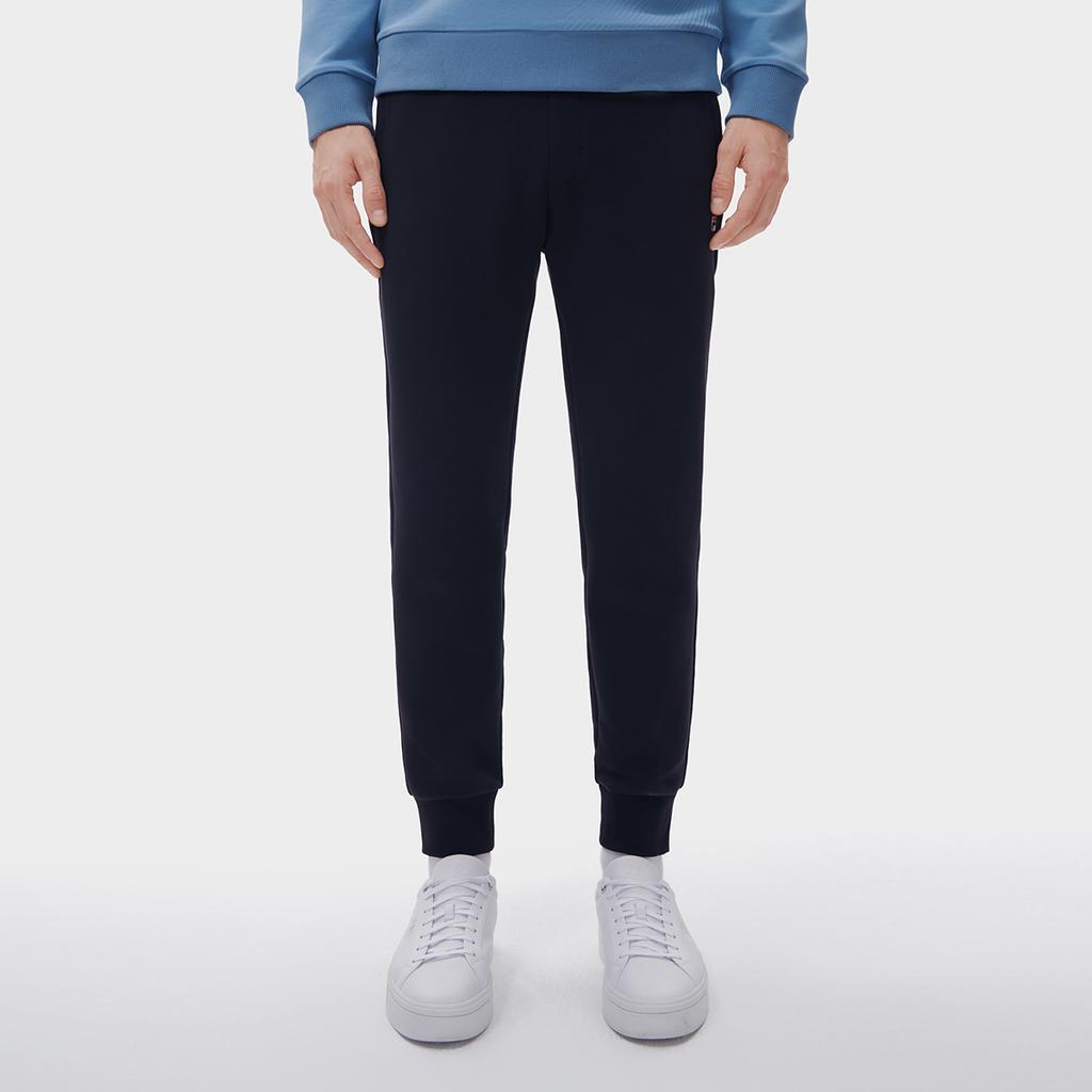 Fila Однотонные трикотажные повседневные брюки-джоггеры с логотипом, мужские, легендарно-синий F11M311604F-NV