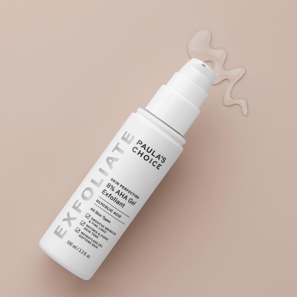 Paula's Choice 8% AHA Гель-эксфолиант 100 мл - Отшелушивающий для гладкой кожи, Корейский