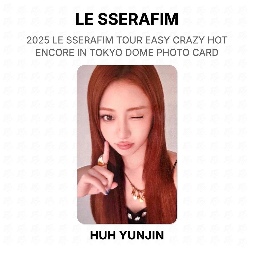 LE SSERAFIM 2025 LE SSERAFIM ТУР EASY CRAZY HOT Encore В TOKYO DOME ФОТОКАРТОЧКА Официальная фотокарточка