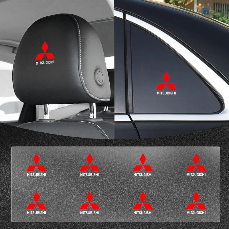 Наклейка-значок на подголовник переднего сиденья автомобиля, наклейка на боковое стекло автомобиля Для Mitsubishi Pajero Outlander Xl Montero Lancer Triton L200 Galant