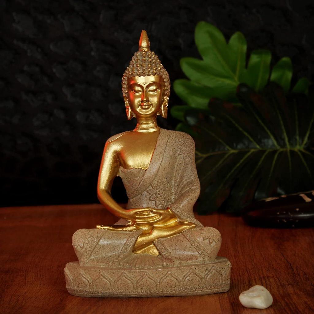 Статуя Будды, медитирующего, идол, украшение, декоративные элементы для домашнего декора, гостиной, спальни, пуджи, офисного стола, настенной полки, украшения