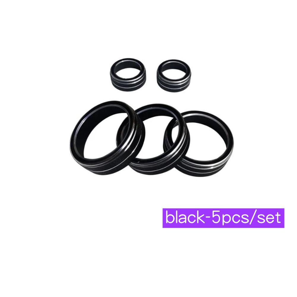 For Volkswagen VW Golf MK7 2014-2020 Aluminum Alloy Car Air Conditioning Knob Cover Control Switch Decoration Ring Trim Stickers