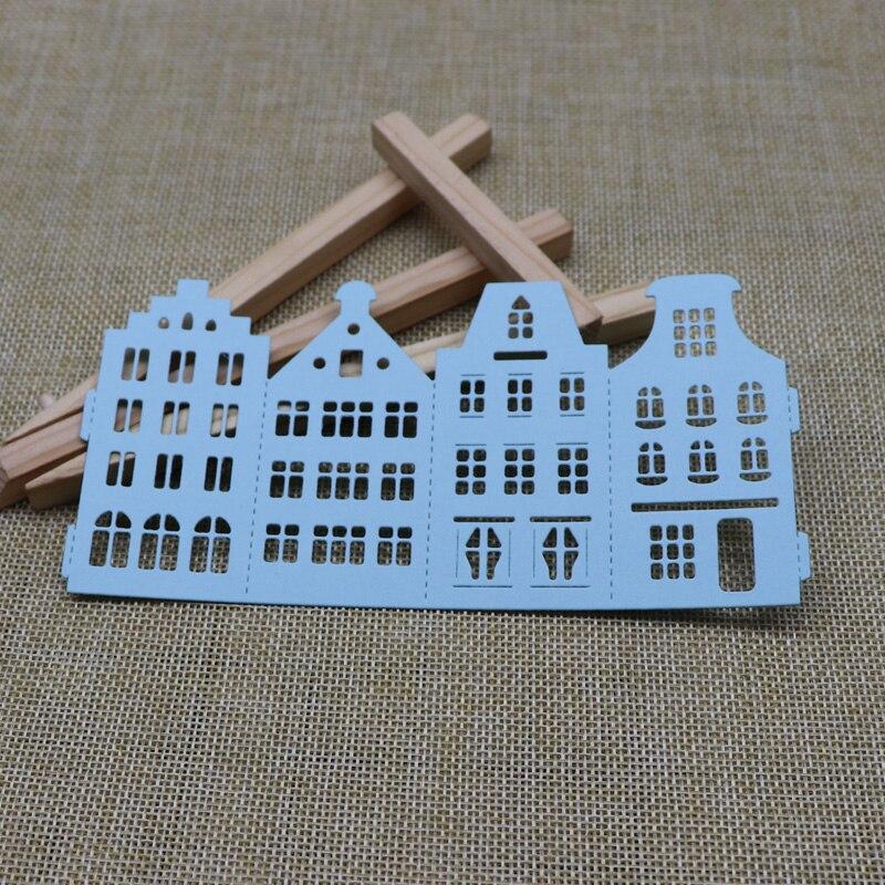 Строительная коробка Тиснение Металлические вырубные штампы Фонарь Рамка Вырубные штампы для изготовления открыток Скрапбукинг Декор