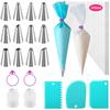 Piping Bags and Tips Set Pastry Bags Icing Bags Disposable for Cakes Decorating Kit Supplies Couplers Scraper Baking Supplies