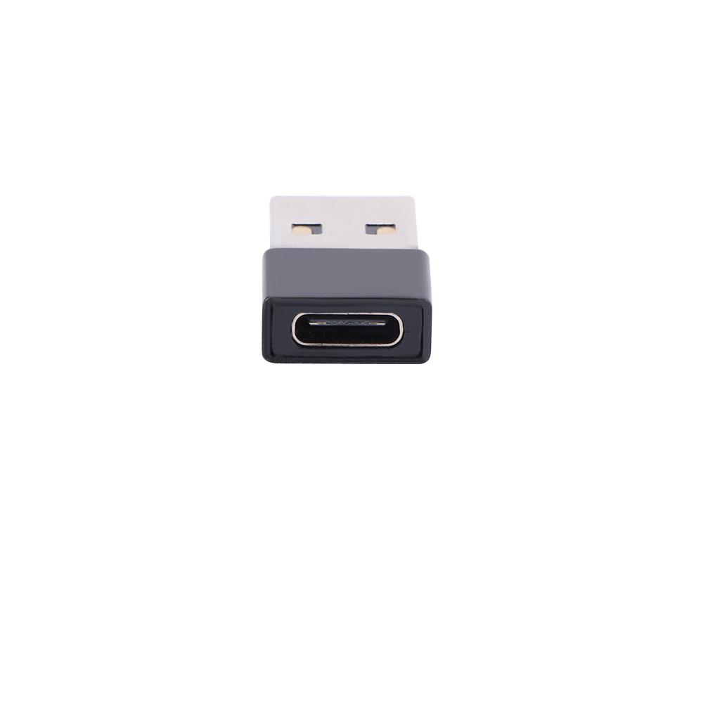 Переходник-конвертер USB на Type-C (папа) - USB-C (мама)