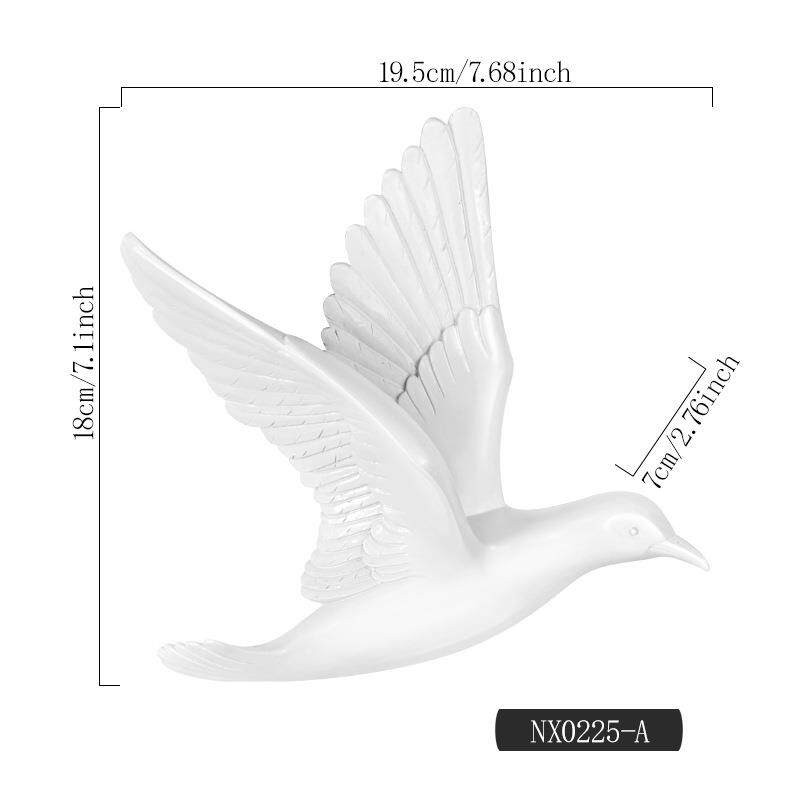 European-style Three-dimensional Bird Wall Decoration Swallow Wall Hanging Abstract Animal Ornaments Home Wall Decoration