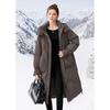 Women's Over-Knee Mid-Length 90% Duck Down Hooded Puffer Jacket