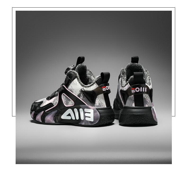 Новые зимние кроссовки для девочек 2025 года для баскетбола и бега - Теплая, утолщенная спортивная обувь для детей среднего и старшего возраста