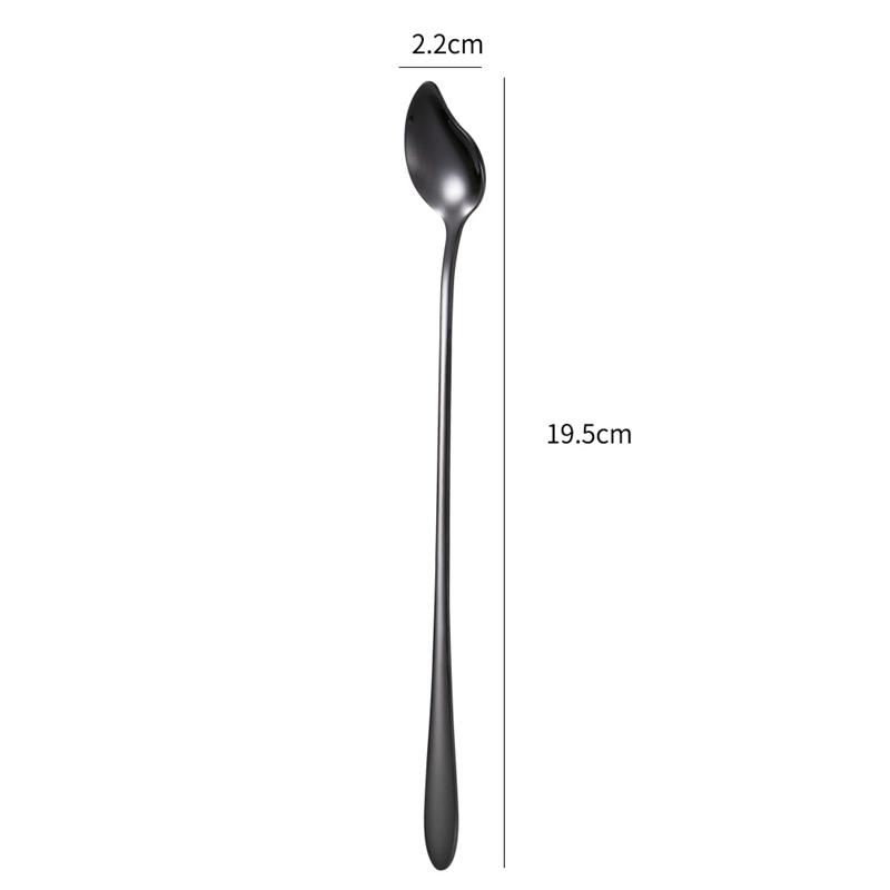 1 шт. Длинная ручка ложка для смешивания кофе из нержавеющей стали креативная ложка для размешивания манго десертный сок чайная ложка кухонная посуда