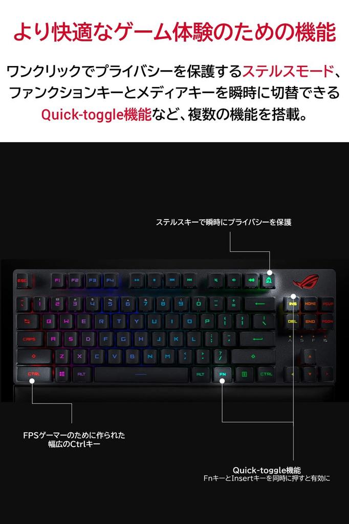 Игровая клавиатура ASUS ROG Strix Scope RX TKL Wireless Deluxe RX Mechanical Wrist (Беспроводная связь/переключатель ROG/Bluetooth 2,4 ГГц/магнитная подставка/FPS)