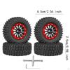4 Pieces RC Car Wheels and Tires Crawler Sturdy Replace with Wheel Rim for