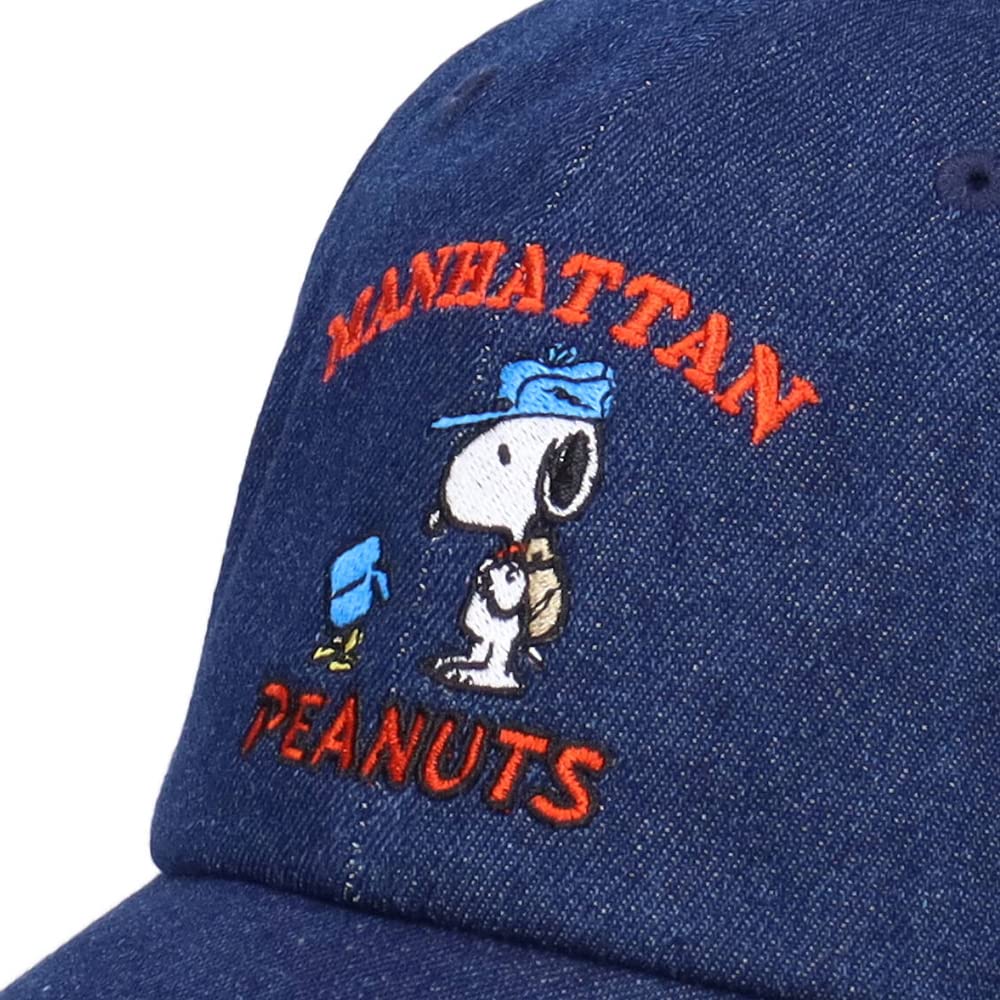 X PEANUTS Collaboration Denim Cap Hat Snoopy DENIM CAP [Manhattan Portage] (071 Navy)