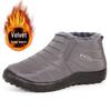Unisex Plus Size Fleece-Lined Cotton Snow Boots for Middle-Aged & Elderly - Warm, Slip-On, Low-Cut Design