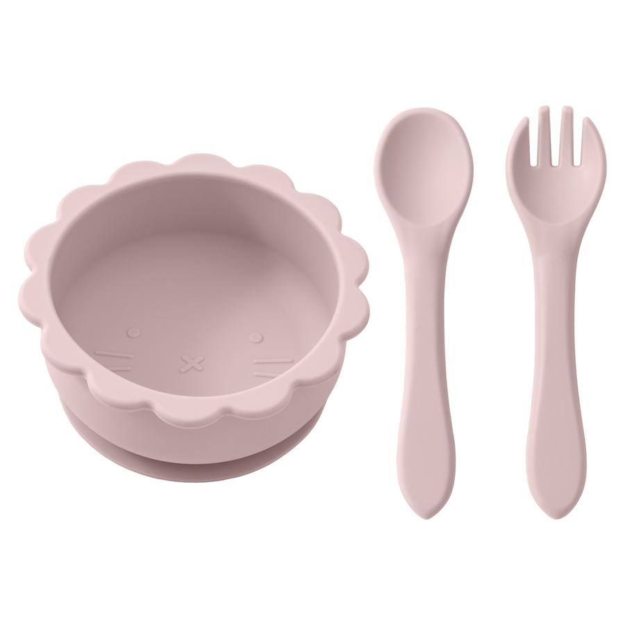 Color Kids Силиконовая детская миска для кормления Силиконовая посуда для детей Водонепроницаемая ложка Нескользящая посуда Миска Детская посуда