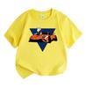 Kids Boys Girls Casual O-neck Short Sleeve Tshirt, 100% Cotton Cute Cartoon Driving Sports Car Print Summer Soft Breathable Tops for Children Daily We