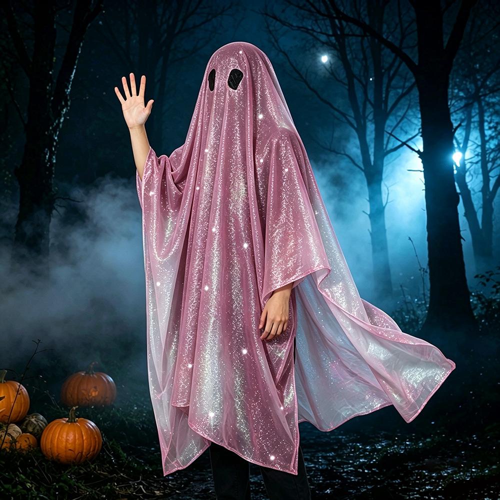 Halloween Cape Children Adult Vampire Clothes White Ghost Pullover Funny Game cos Clothing