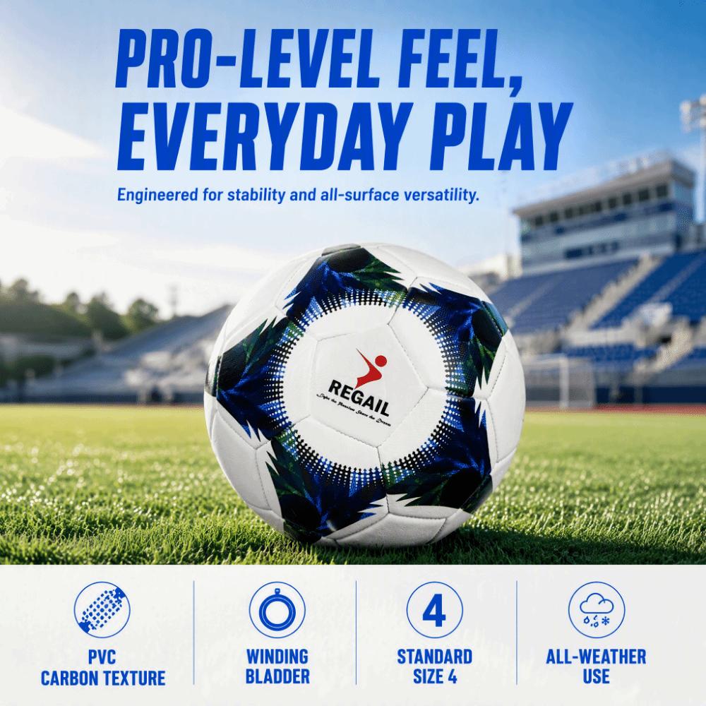 2pcs PVC Training Soccer Ball Size 4 Football Portable Recreational Soccer Ball Lawn Field